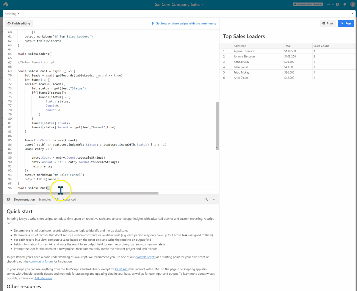 view sales funnel final script outcome - short