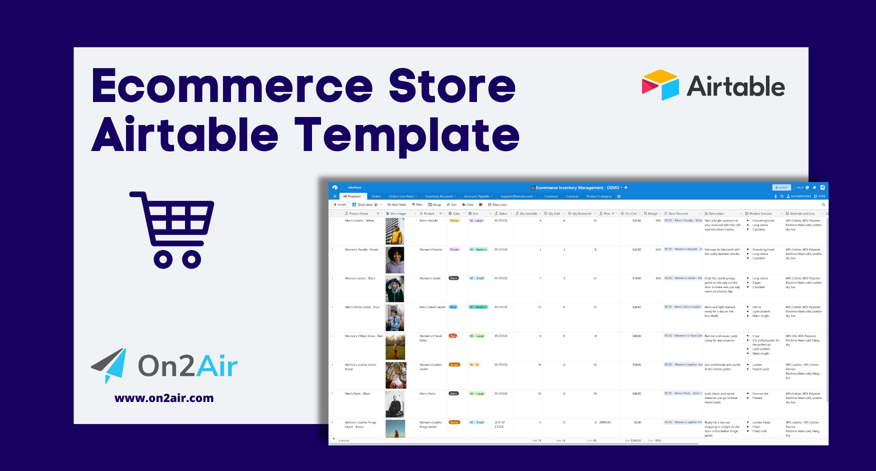 Download a Free Airtable Template – Ecommerce Store 🛒