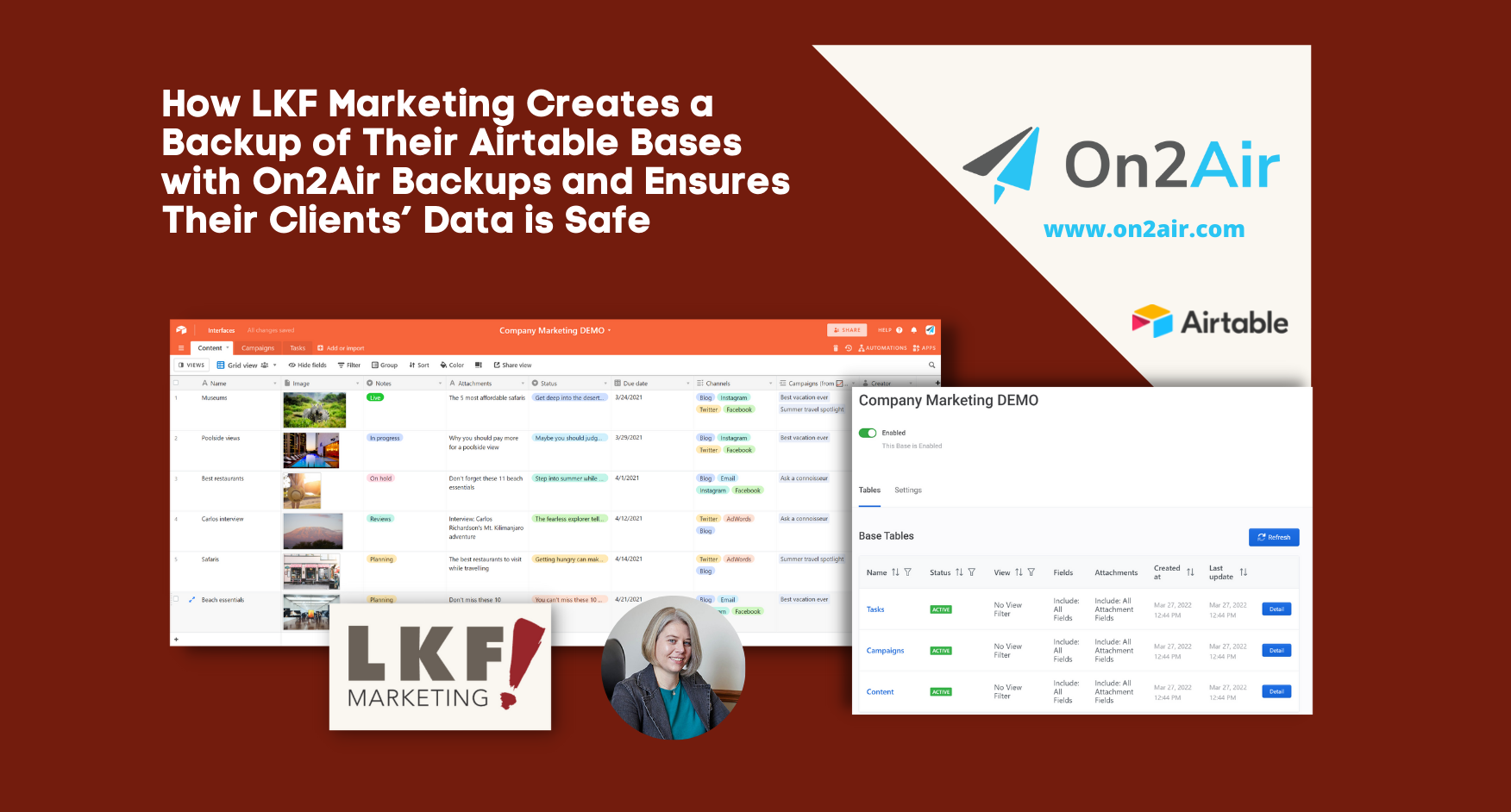 How LKF Marketing Creates a Backup of Their Airtable Bases with On2Air Backups and Ensures Their Clients’ Data is Safe
