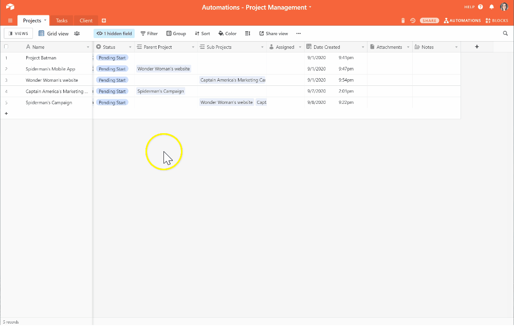 FINAL RESULT - Add Sub Projects to Main Project - Script Automation MAIN
