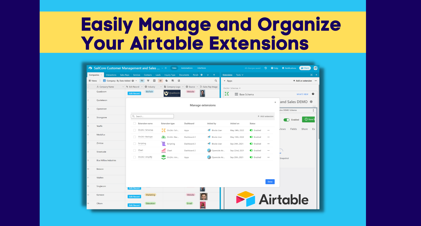 How to Manage and Organize Your Airtable Extensions