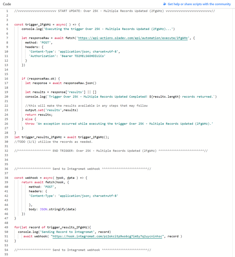 full script integromat webhook