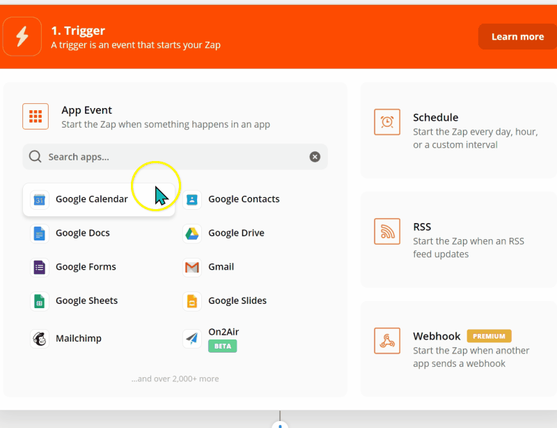Set up webhook in Zapier - NO TEST trigger