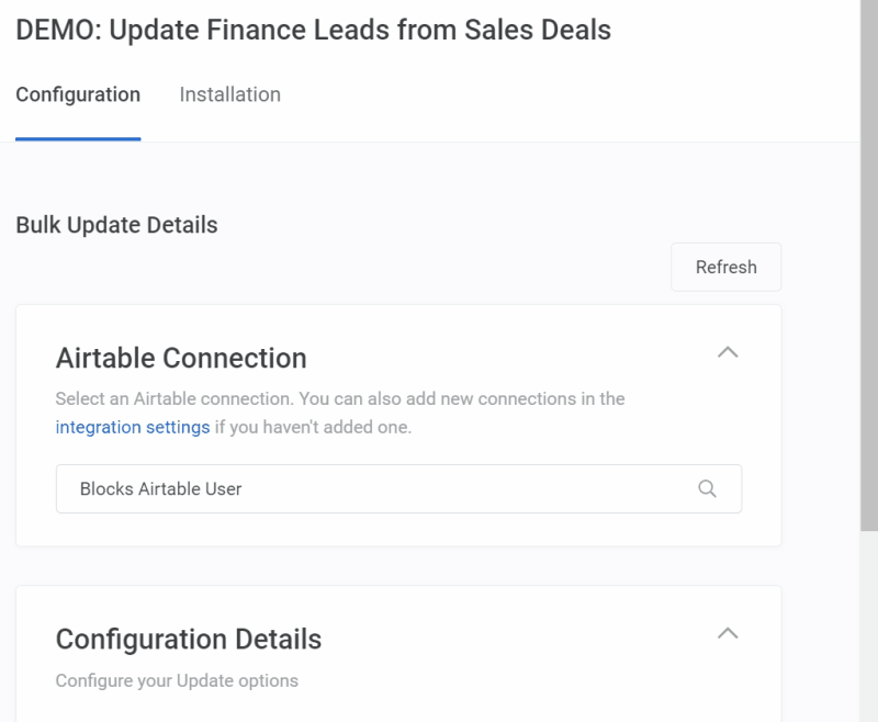 update - add to airtable - update leads