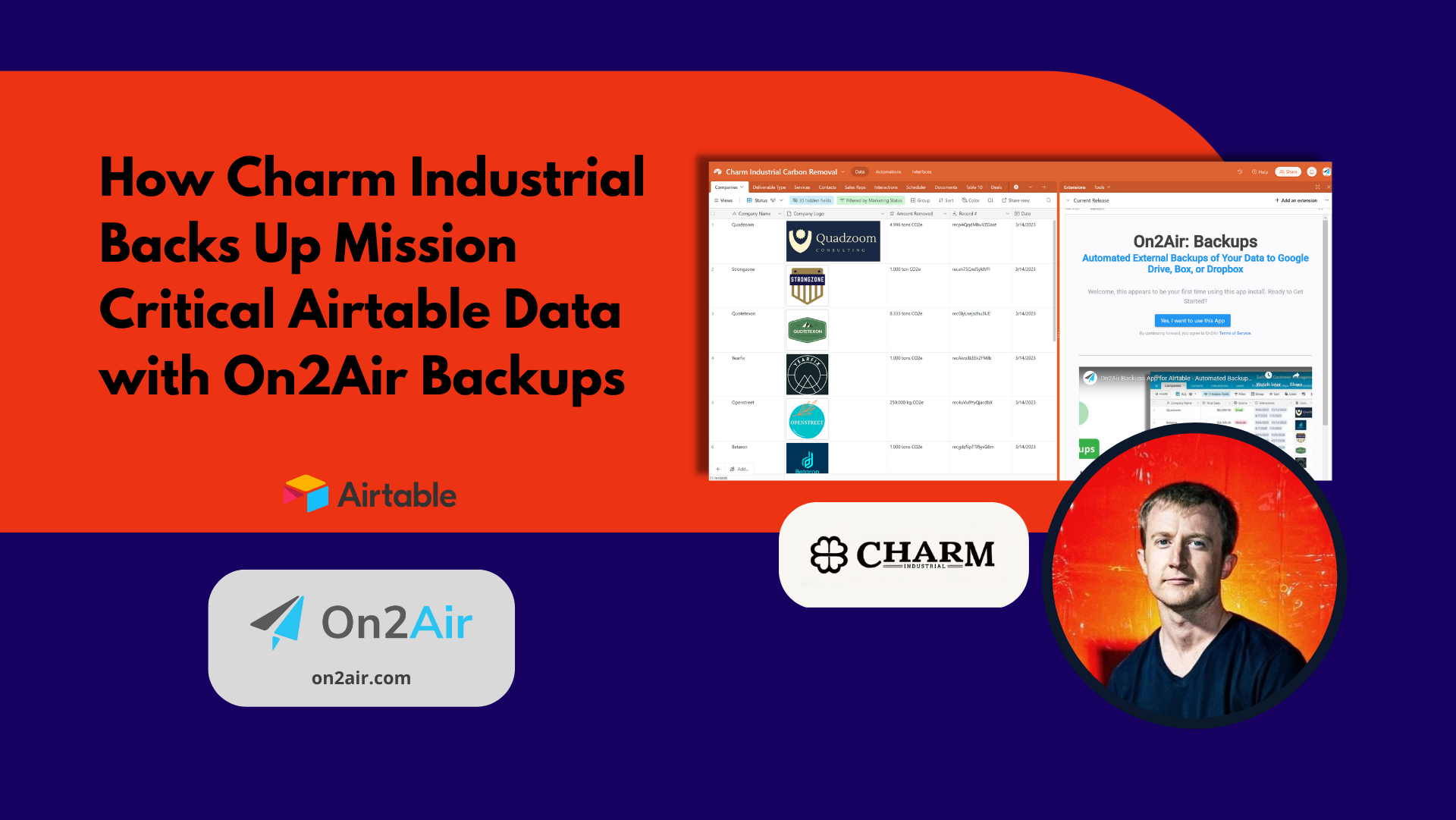 How Charm Industrial Backs Up Mission-Critical Airtable Data with 