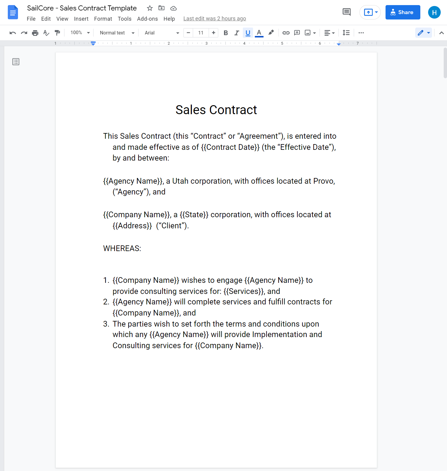 How to Create a Sales Contract PDF in Google Docs using Airtable