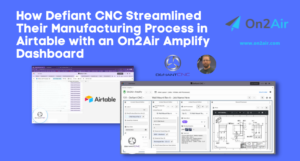 How Defiant CNC Streamlined Their Manufacturing Process in Airtable with an On2Air Amplify Dashboard