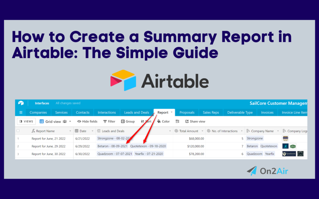 How to Create a Summary Report in Airtable