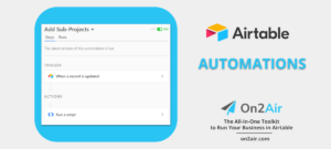 automations -on2air - add sub projects - script