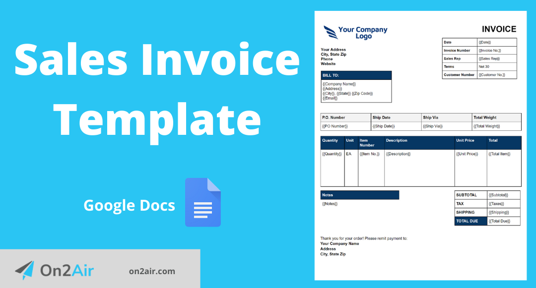Sales Invoice Template